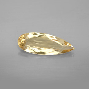 Béryl doré jaune naturelle en forme de poire, 3,38 ct, VVS