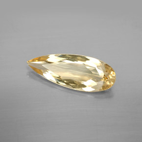 Béryl doré jaune naturelle en forme de poire, 3,38 ct, VVS