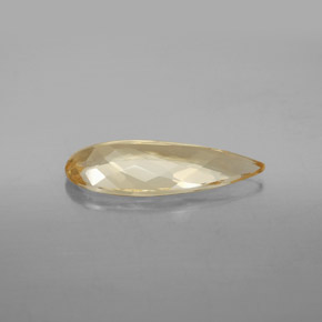 Béryl doré jaune naturelle en forme de poire, 3,38 ct, VVS