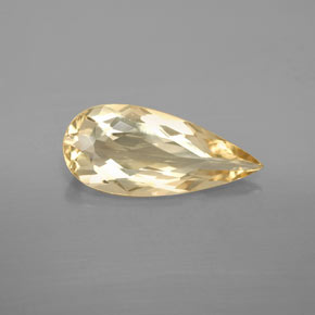 Béryl doré jaune naturelle en forme de poire, 3,30 ct, VS