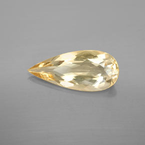 Béryl doré jaune naturelle en forme de poire, 3,30 ct, VS
