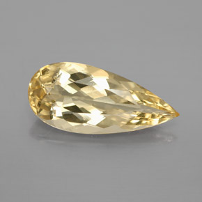 Béryl doré jaune naturelle en forme de poire, 3,97 ct, VS