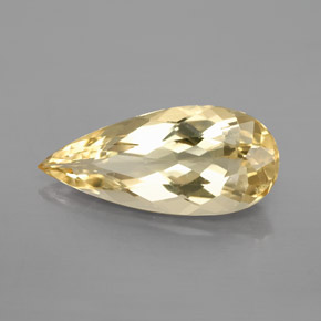 Béryl doré jaune naturelle en forme de poire, 3,97 ct, VS