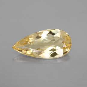 Béryl doré jaune naturelle en forme de poire, 3,40 ct, VVS