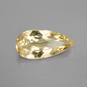 Béryl doré jaune naturelle en forme de poire, 3,40 ct, VVS