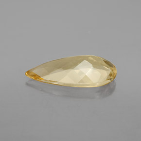 Béryl doré jaune naturelle en forme de poire, 3,40 ct, VVS