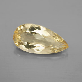 Béryl doré jaune naturelle en forme de poire, 3,62 ct, VVS