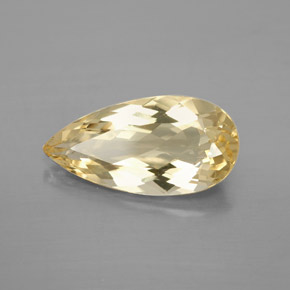 Béryl doré jaune naturelle en forme de poire, 3,62 ct, VVS