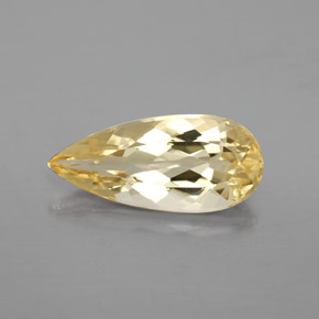 Béryl doré jaune naturelle en forme de poire, 3,42 ct, VVS-VS