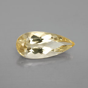 Béryl doré jaune naturelle en forme de poire, 3,42 ct, VVS-VS