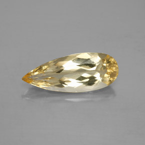 Béryl doré jaune naturelle en forme de poire, 3,83 ct, VS