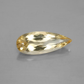 Béryl doré jaune naturelle en forme de poire, 3,83 ct, VS