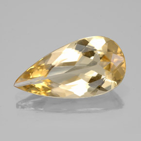 Béryl doré jaune naturelle en forme de poire, 4,57 ct, VS
