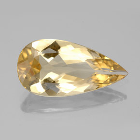 Béryl doré jaune naturelle en forme de poire, 4,57 ct, VS