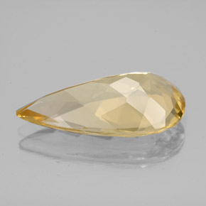 Béryl doré jaune naturelle en forme de poire, 4,57 ct, VS