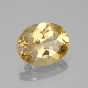 Béryl doré jaune naturelle coupe ovale, 4,17 ct, VS