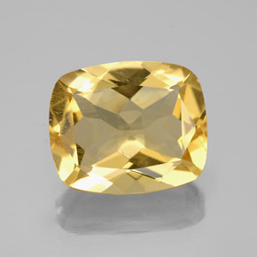 Béryl doré jaune naturelle coupe coussin, 4,97 ct, VS