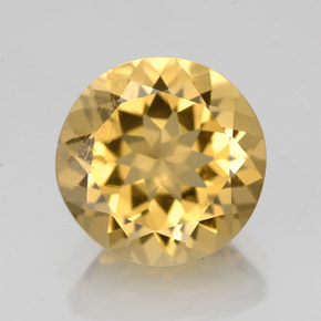 Béryl doré jaune naturelle coupe roude, 3,53 ct, VS