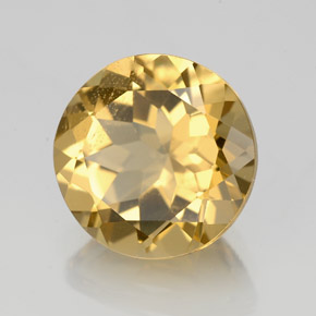 Béryl doré jaune naturelle coupe roude, 3,53 ct, VS