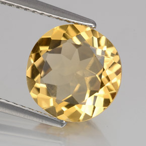 Béryl doré jaune naturelle coupe roude, 3,15 ct, VS