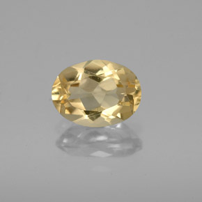 Béryl doré jaune naturelle coupe ovale, 1,13 ct, VVS-VS