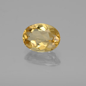Béryl doré Jaune naturelle Coupe ovale, 1.11 ct, VVS-VS