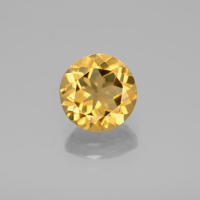 Béryl doré jaune naturelle coupe roude, 1,67 ct, VVS-VS