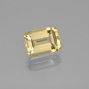 Béryl doré jaune naturelle taille émeraude, 1,63 ct, VVS-VS
