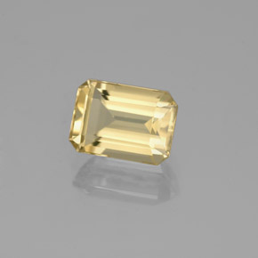 Béryl doré jaune naturelle taille émeraude, 1,63 ct, VVS-VS