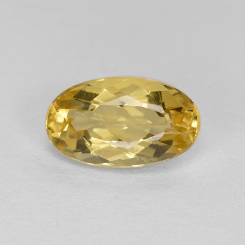 Béryl doré Orange Doré naturelle Coupe ovale, 1.47 ct, VVS-VS