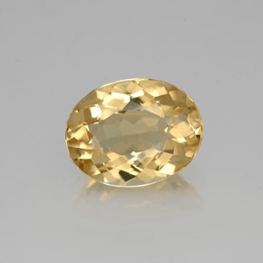 Béryl doré jaune naturelle coupe ovale, 1,92 ct, VVS-VS