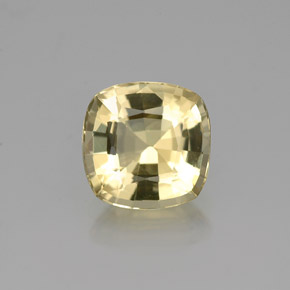 Béryl doré jaune naturelle coupe coussin, 1,27 ct, VS
