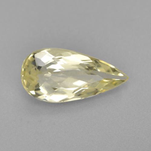 Béryl doré jaune naturelle en forme de poire, 1,51 ct, VVS-VS