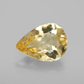 Béryl doré jaune naturelle en forme de poire, 3,00 ct, VVS-VS
