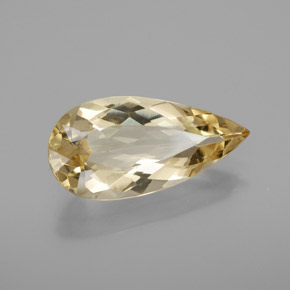Béryl doré jaune naturelle en forme de poire, 3,15 ct, VVS-VS