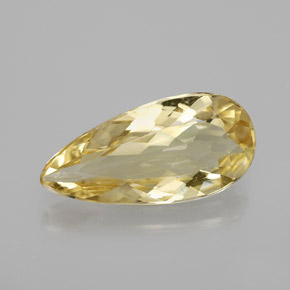 Béryl doré doré naturelle en forme de poire, 2,66 ct, VS