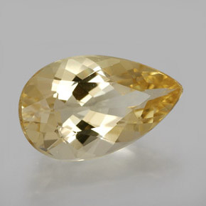 Béryl doré jaune naturelle en forme de poire, 2,98 ct, VVS