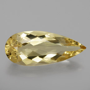 Béryl doré jaune naturelle en forme de poire, 2,92 ct, VVS