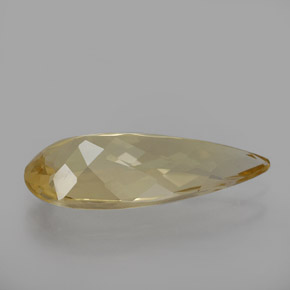 Béryl doré jaune naturelle en forme de poire, 2,92 ct, VVS