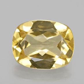Béryl doré jaune naturelle coupe coussin, 2,12 ct, VVS-VS