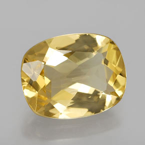 Béryl doré jaune naturelle coupe coussin, 2,12 ct, VVS-VS