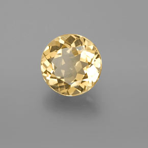 Béryl doré jaune naturelle coupe roude, 2,34 ct, VVS-VS