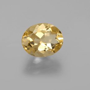 Béryl doré jaune naturelle coupe ovale, 2,29 ct, VVS