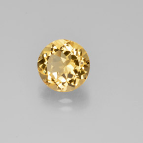 Béryl doré jaune naturelle coupe roude, 2,85 ct, VVS