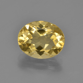 Béryl doré jaune naturelle coupe ovale, 2,58 ct, VS
