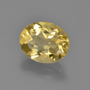 Béryl doré jaune naturelle coupe ovale, 2,58 ct, VS