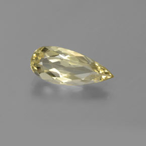 Béryl doré jaune naturelle en forme de poire, 1,58 ct, VVS