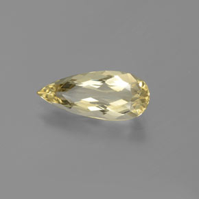 Béryl doré jaune naturelle en forme de poire, 1,58 ct, VVS