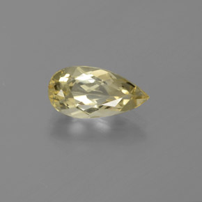 Béryl doré jaune naturelle en forme de poire, 1,70 ct, VVS