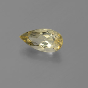Béryl doré jaune naturelle en forme de poire, 1,70 ct, VVS